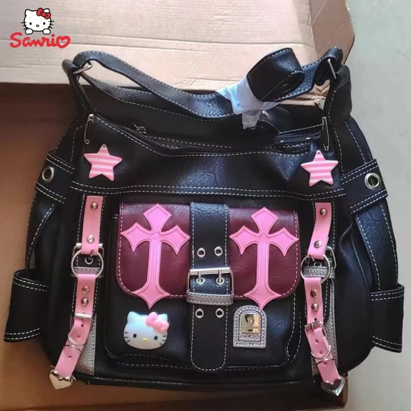 Sanrio Hello Kitty Gothic Punk Vintage Pink Cross Chains Crossbody Bags For Women Toys Hot Girl Handbag Y2k Trend Tote Bag Gift
Sanrio Hello Kitty Gothic Punk Vintage Pink Cross Chains Crossbody Bags For Women Toys Hot Girl Handbag Y2k Trend Tote Bag Gift