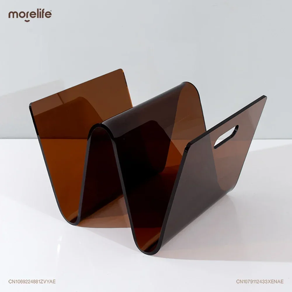 Magazine Storage Rack Decoration Bookshelf W-shaped Design Living Room Creative Transparent Acrylic Brown Bookcase Furniture
Magazine Storage Rack Decoration Bookshelf W-shaped Design Living Room Creative Transparent Acrylic Brown Bookcase Furniture