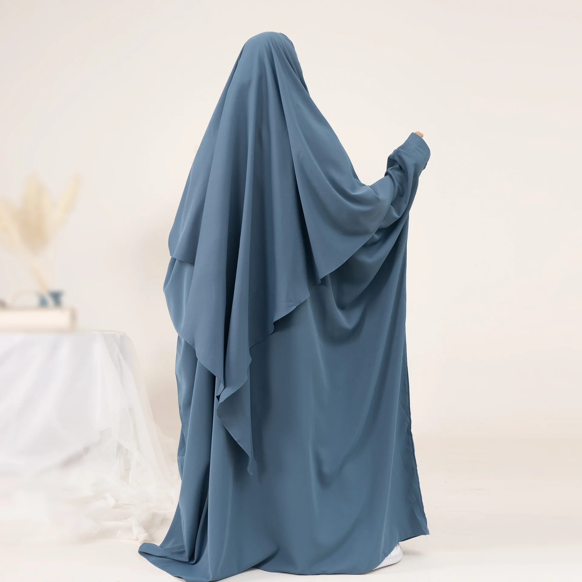 

Рамадан, искусственное платье, молитвенный комплект из 2 предметов, одежда, Abayas мусульманский женский хиджаб Niqab Abaya, женский халат, кафтан
