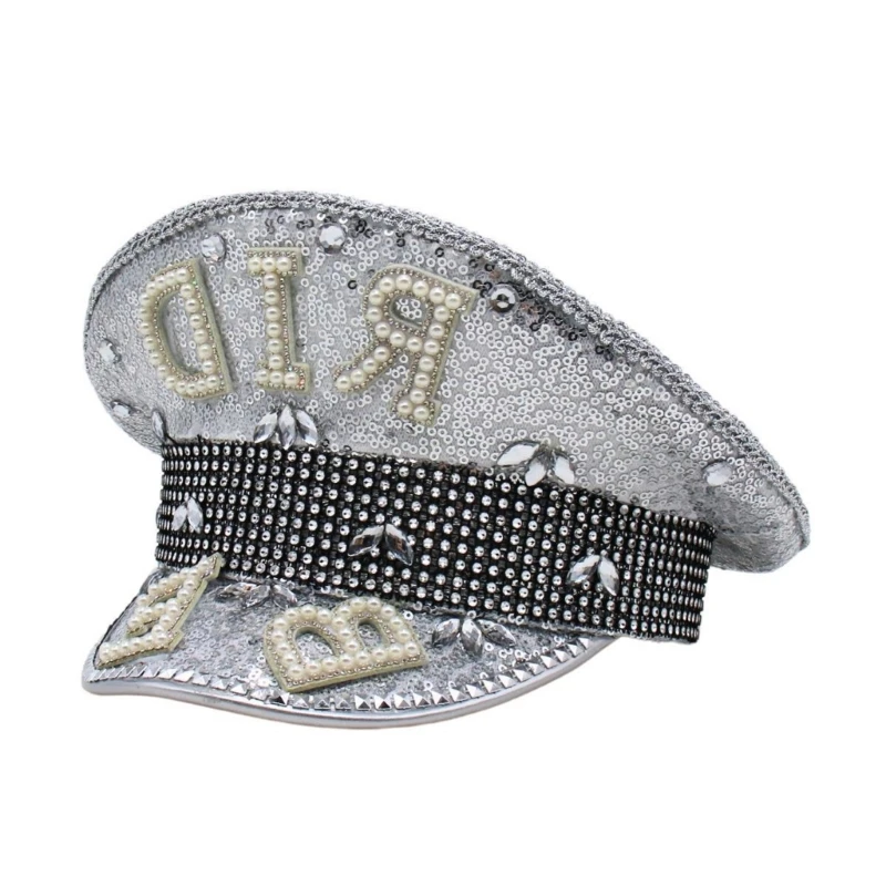 Hand Beaded Sequins Captain Hat Shimmering Pearls Hat for Bride Wedding Props Encrusted Layers Pearls Bride Costume
Hand Beaded Sequins Captain Hat Shimmering Pearls Hat for Bride Wedding Props Encrusted Layers Pearls Bride Costume
