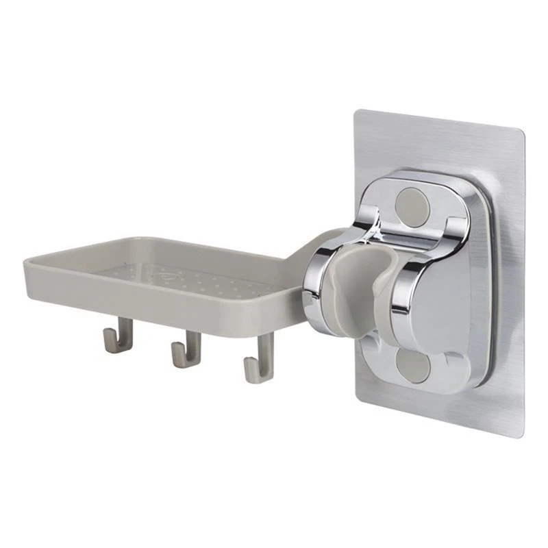 Shower Head Holder No Drilling Adjustable Shower Bracket (Shower Holder With Soap Shelf)
Shower Head Holder No Drilling Adjustable Shower Bracket (Shower Holder With Soap Shelf)