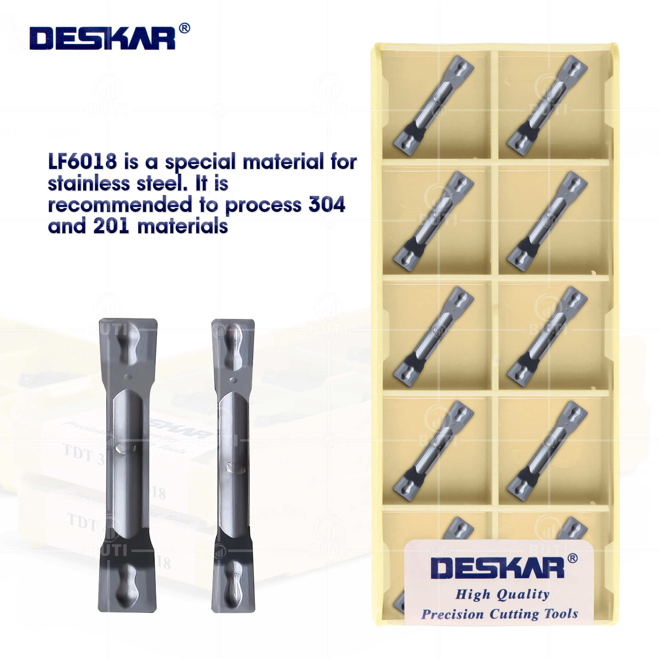 DESKAR 100% Original TDT200 TDT300 TDT400 Carbide Inserts Grooving Blades Parting Off CNC Lathe Slot Tools for Stainless Steel 
DESKAR 100% Original TDT200 TDT300 TDT400 Carbide Inserts Grooving Blades Parting Off CNC Lathe Slot Tools for Stainless Steel