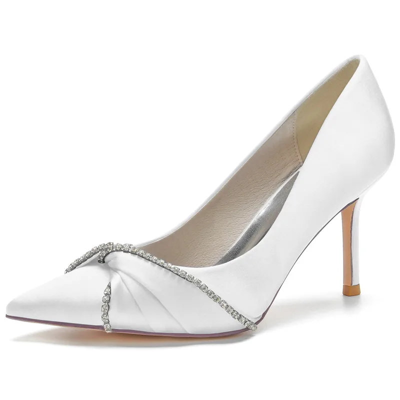 Crystals Knot Wedding Pump for Bride Pointed Toe High Heels Slip on Shoes for Bridal/Prom/Evening/Cocktail/Bridesmaid/Party
Crystals Knot Wedding Pump for Bride Pointed Toe High Heels Slip on Shoes for Bridal/Prom/Evening/Cocktail/Bridesmaid/Party