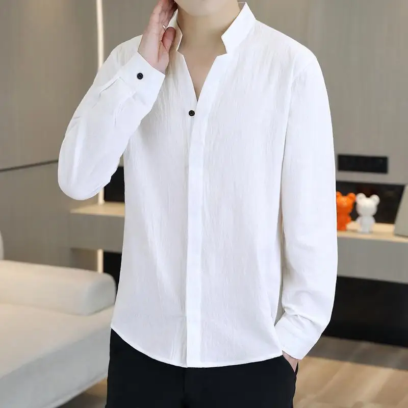 Foreign Trade 2023 New Spring and Autumn Long Sleeved Men's V-neck Shirt Multi Color Casual Standing Collar
Foreign Trade 2023 New Spring and Autumn Long Sleeved Men's V-neck Shirt Multi Color Casual Standing Collar