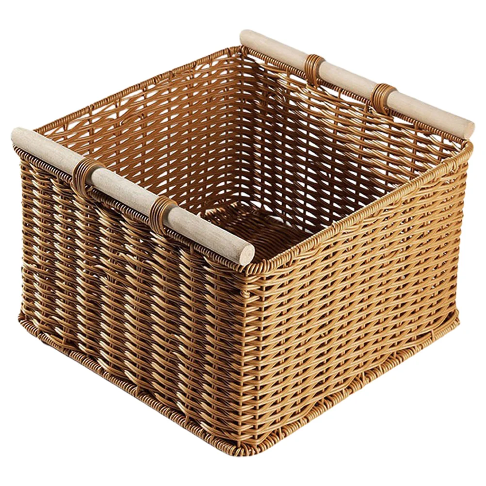Imitation Rattan Hand Woven Basket Desktop Finishing Basket Woven Storage Basket
Imitation Rattan Hand Woven Basket Desktop Finishing Basket Woven Storage Basket