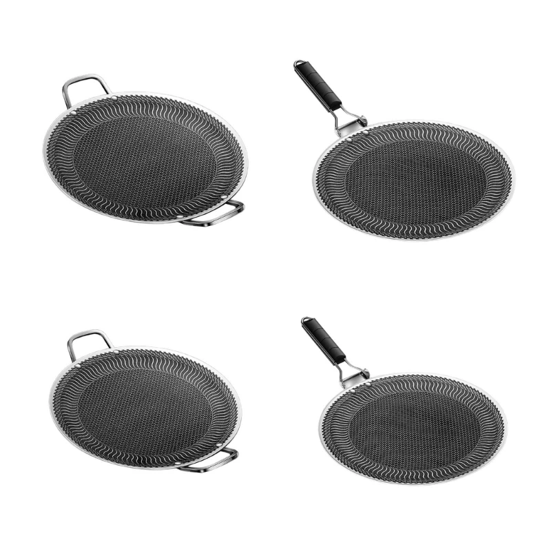 

Stainsless Steels Bakings Pans Round BBQ Griddle Nonstick Fryings Pans Round Griddle Pans for Gas Campings Stove