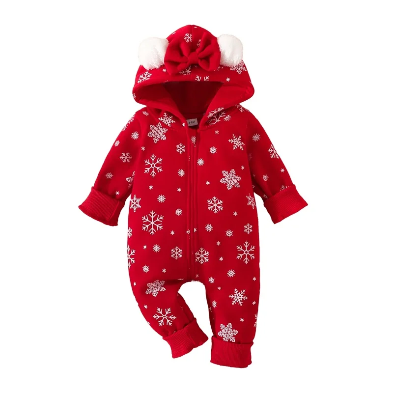 Newborn Baby Girls Christmas Long Sleeve Zip up Hooded Jumpsuit Snow Print Romper Snowsuit Infant Winter Clothes
Newborn Baby Girls Christmas Long Sleeve Zip up Hooded Jumpsuit Snow Print Romper Snowsuit Infant Winter Clothes