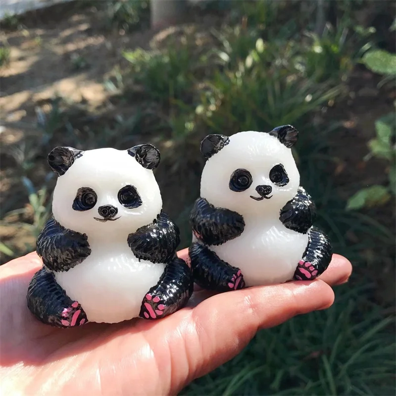 Natural Black Obsidian Crystal Panda Carved Animal Figurine Healing Energy Gemstone Crafts For Children Christmas Gift 1pcs
Natural Black Obsidian Crystal Panda Carved Animal Figurine Healing Energy Gemstone Crafts For Children Christmas Gift 1pcs