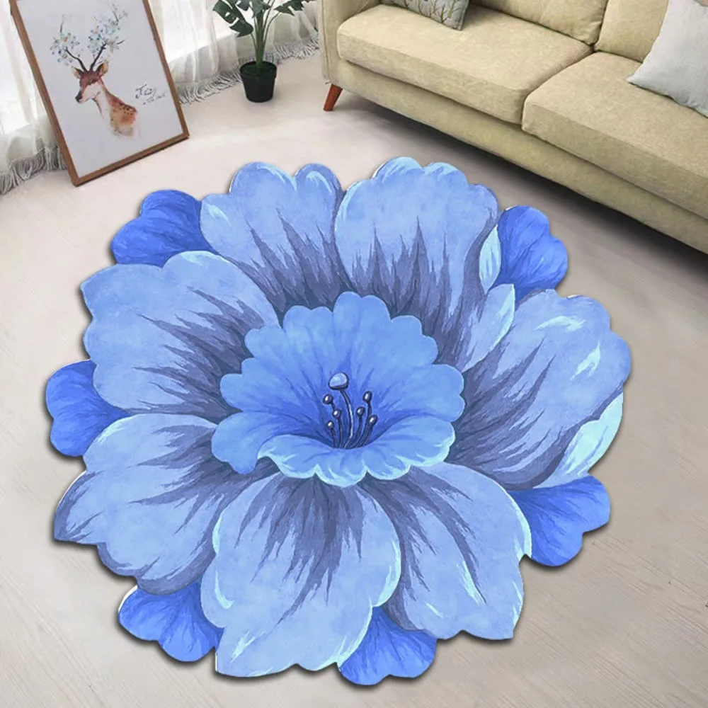 

Beautiful Soft Water Absorbing Flower Shaped Anti-Skid For Living Room Sofa Decor Floor Mat Entry Door Mat Carpets Area Rugs