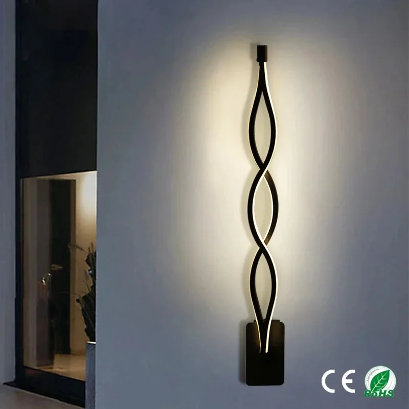 

Modern Minimalist Wall Lamps 16W 20W 90-260V LED Sconce Wall Light Corridor Black White Aisle Bedroom Decoration Lighting