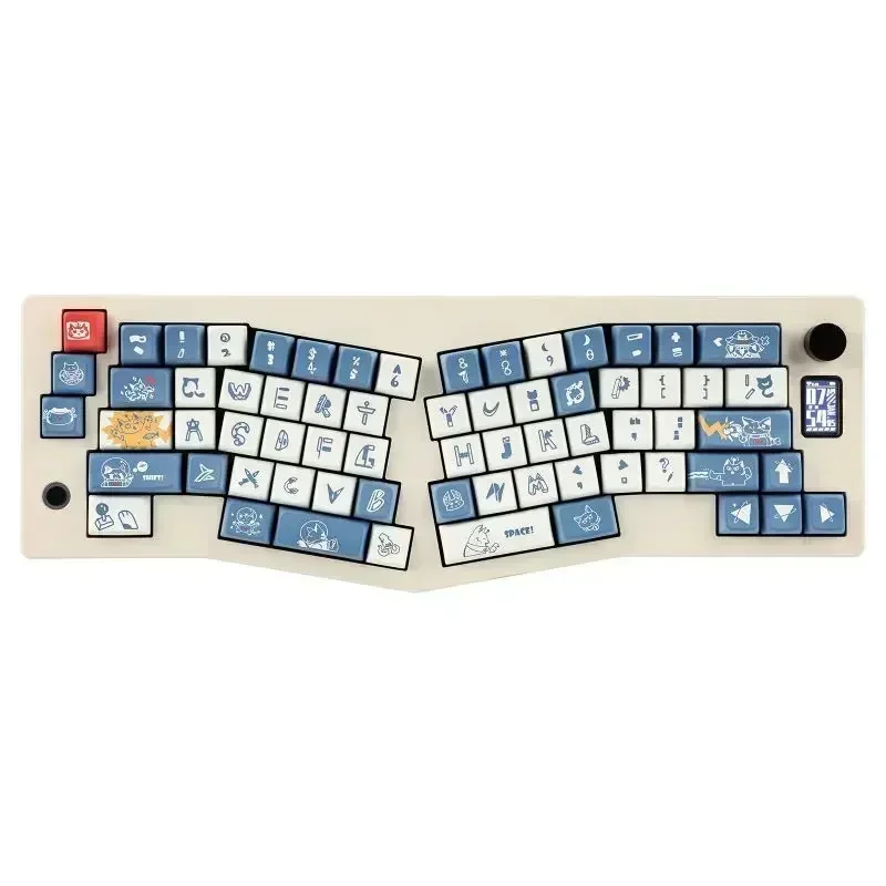 

Механическая клавиатура Cidoo Abm066 Alice, пользовательский экран, многофункциональная ручка, три режима, Rgb Беспроводная игровая клавиатура, прокладка через Mac