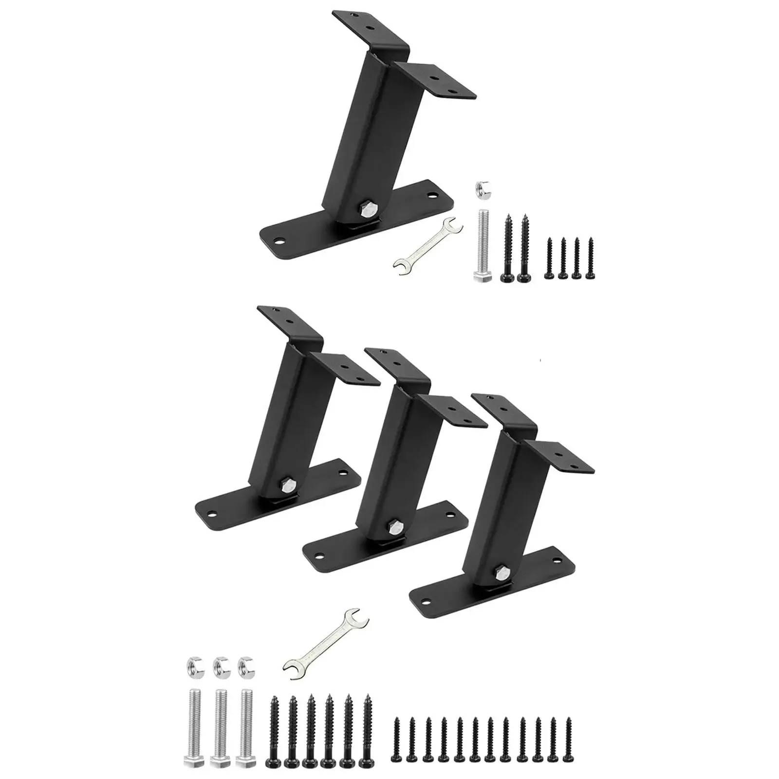 

Roof Riser Brackets Kit Stable Frame Black with Screws Beam Bracket Pergola Support Brackets for Patio Cover Pergolas Gazebos