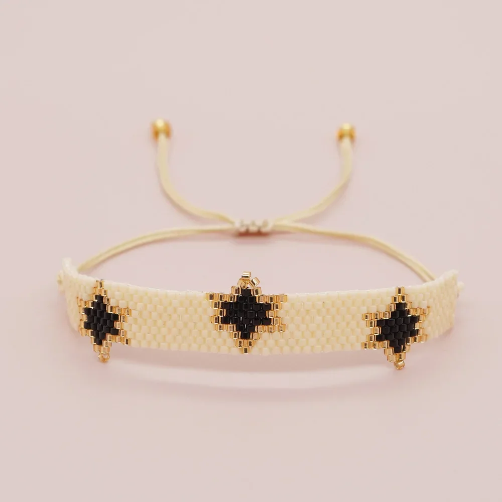 Beaded bracelet Star Originality Design Fashion Simple Hand knitting Bohemia Adjustable Geometry Rice bead bracelet
Beaded bracelet Star Originality Design Fashion Simple Hand knitting Bohemia Adjustable Geometry Rice bead bracelet