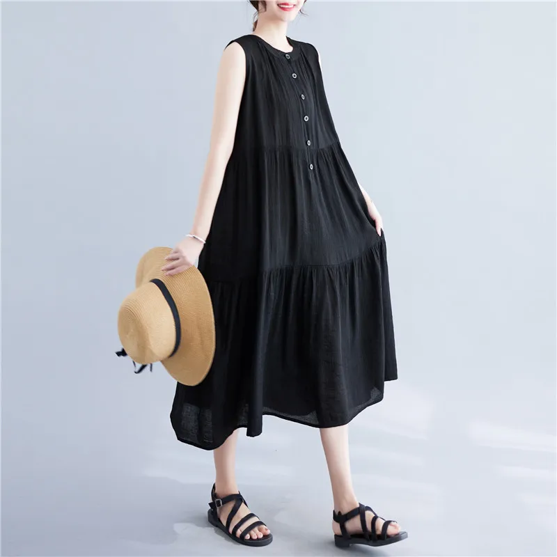 2023 New Arrival Sleeveless Patchwork Black Summer Tank Blouse Dress Fashion Women Casual Midi Dress Office Lady Work Dress
2023 New Arrival Sleeveless Patchwork Black Summer Tank Blouse Dress Fashion Women Casual Midi Dress Office Lady Work Dress