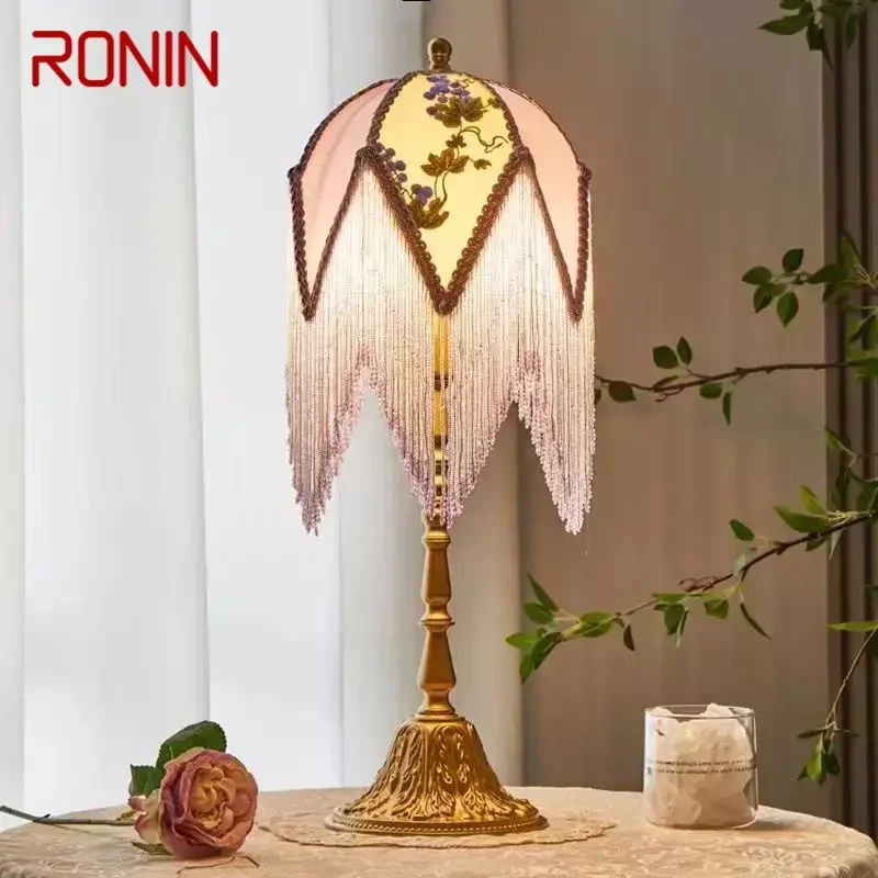 RONIN French Tassels Table Lamp American Retro Living Room Bedroom Villa European Pastoral Creative Desk Light
RONIN French Tassels Table Lamp American Retro Living Room Bedroom Villa European Pastoral Creative Desk Light