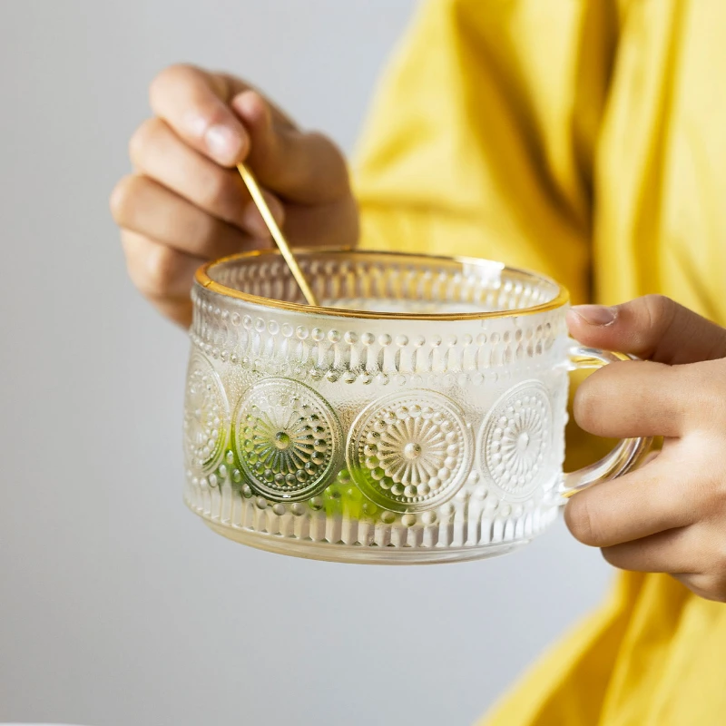 450ml European Style Glass Transparent Handle Cup Coffee Milk Phnom Penh Household Teacups Kitchen Utensils
450ml European Style Glass Transparent Handle Cup Coffee Milk Phnom Penh Household Teacups Kitchen Utensils