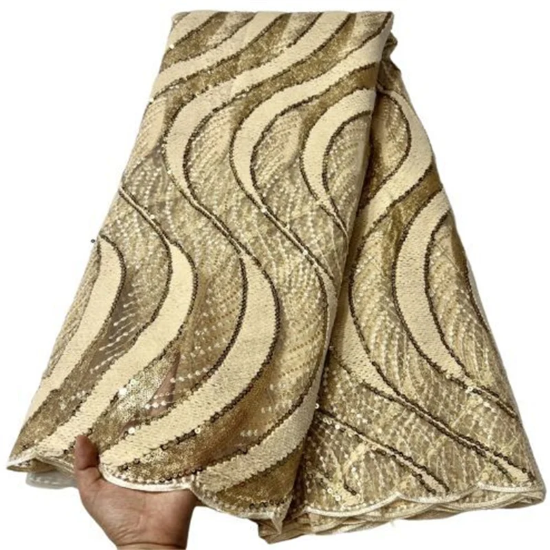 Latest Nigerian Sequins Lace Fabric 2022 High Quality African Lace Fabric Gold Net French Party Wedding Lace Fabric Sewing
Latest Nigerian Sequins Lace Fabric 2022 High Quality African Lace Fabric Gold Net French Party Wedding Lace Fabric Sewing