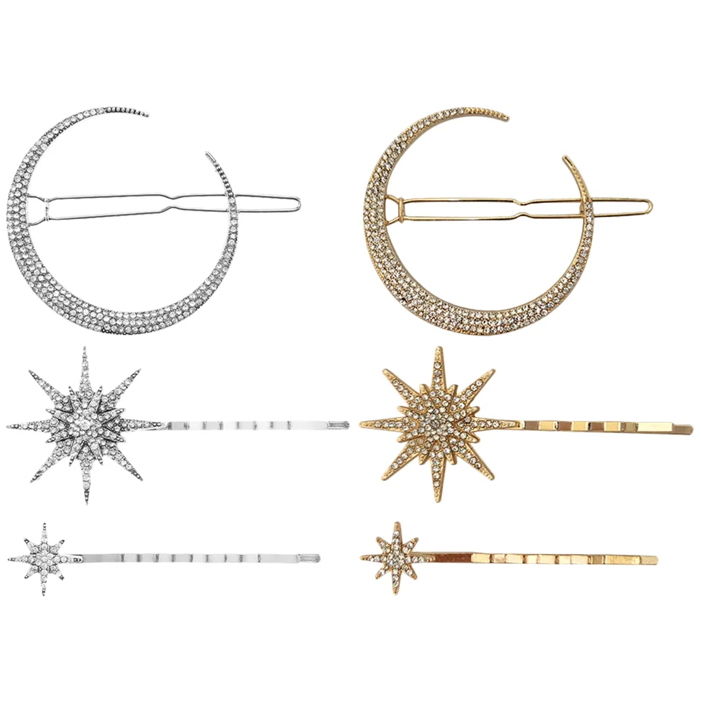 2 Sets Retro Geometric Diamond Hairpin Clip Barrettes for Women Decorative Clips Alloy Decorations Miss Star Moon
2 Sets Retro Geometric Diamond Hairpin Clip Barrettes for Women Decorative Clips Alloy Decorations Miss Star Moon