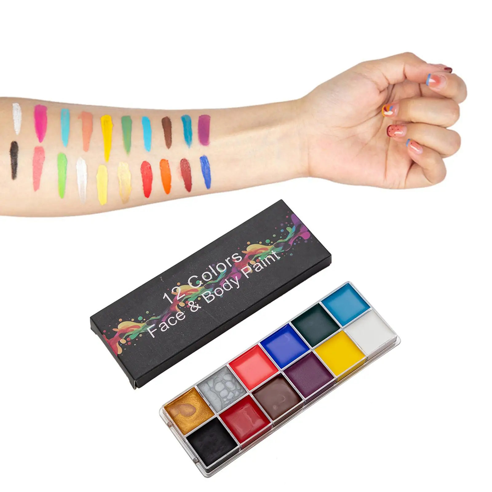 Face Body Paint Painting Palette Costume Professional Photo Prop for Halloween Festival Makeup Christmas Stage Performance
Face Body Paint Painting Palette Costume Professional Photo Prop for Halloween Festival Makeup Christmas Stage Performance
