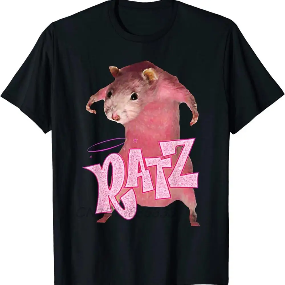 

Funny Rat Mouse Pink Ratz Meme Men Vintage Cotton T-shirts Birds Aren't Real Conspiracy Man Retro Oversized T-shirt Adult Tops