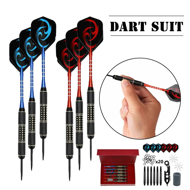 6PCS Professional Steel Tip Darts For Entertainment Accessories Aluminum Shaft 28g Dart Set With Gift Box Kit
6PCS Professional Steel Tip Darts For Entertainment Accessories Aluminum Shaft 28g Dart Set With Gift Box Kit