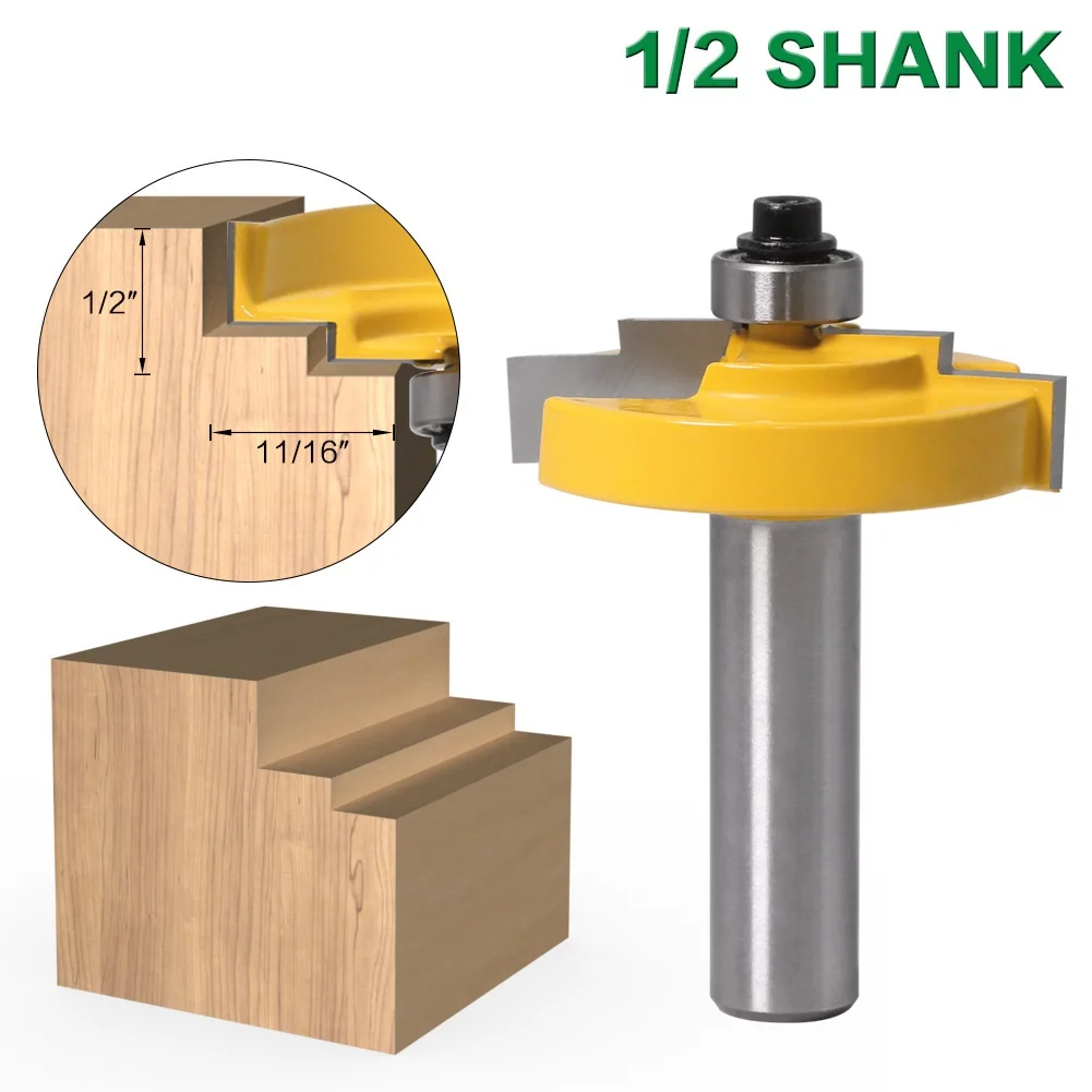 1PC8mm Shank 12.7mm shank Picture Frame Stepped Rabbet Molding Router Bit C3 Carbide Tipped Wood Cutting Tool woodworking
1PC8mm Shank 12.7mm shank Picture Frame Stepped Rabbet Molding Router Bit C3 Carbide Tipped Wood Cutting Tool woodworking