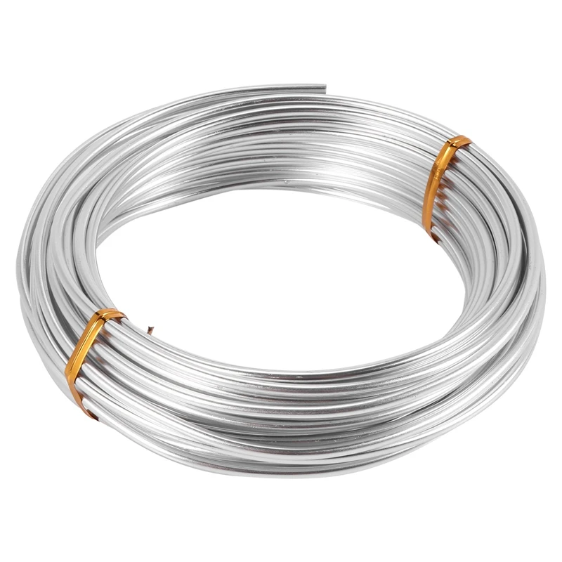 

3Mm Aluminium Wire 10M Craft Silver Wire For Jewellery Making Clay Modelling Bonsai And Model