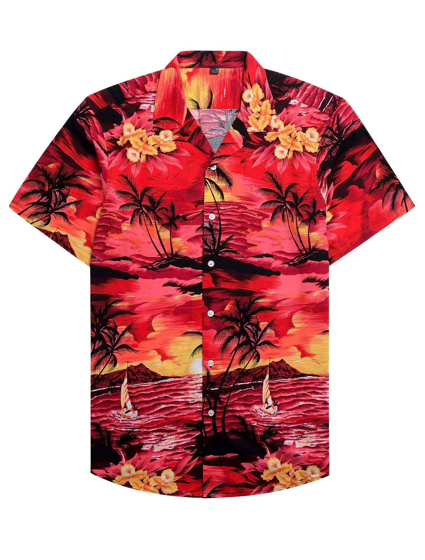 

Summer Hawaiian Shirt 3d Printed Colorful plant Men Women Clothing Beach Short Sleeve Blouse Fashion Men's Vocation Lapel Camisa