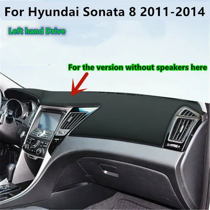 

Leather Dashboard Cover Dash Pretector Anti-Slip Mat Trim Sunshade Dashmat Protect Carpet Rug For Hyundai Sonata 8 2011-2014