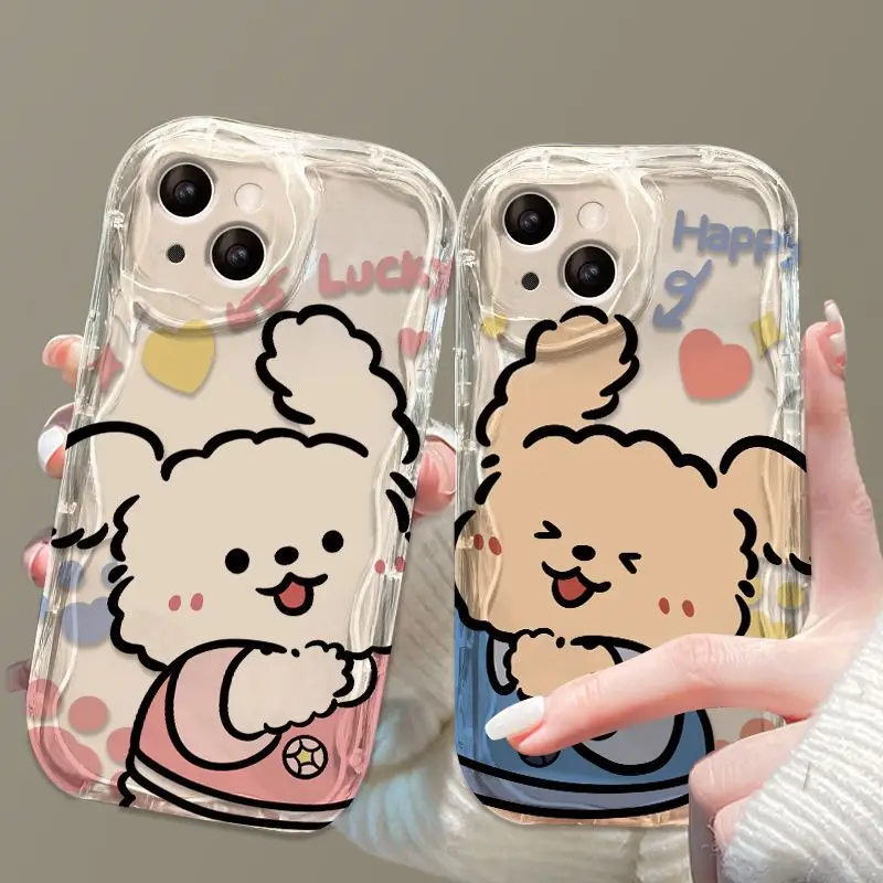 Phone Case For Lovers Couples Fit for iPhone 11 12 13 14 15 16 Pro Max XR X XS Mini 8 7 Plus SE 2020 Funda Cute Cartoon Bear Phone Case For Lovers Couples Fit for iPhone 11 12 13 14 15 16 Pro Max XR X XS Mini 8 7 Plus SE 2020 Funda Cute Cartoon Bear
