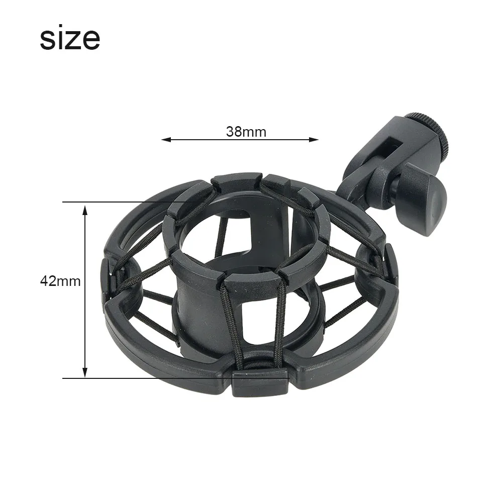 Practical Useful Microphone Mount Shock Adjustment Black Universal With Locking Knob 42-46mm For Large Diaphram
Practical Useful Microphone Mount Shock Adjustment Black Universal With Locking Knob 42-46mm For Large Diaphram