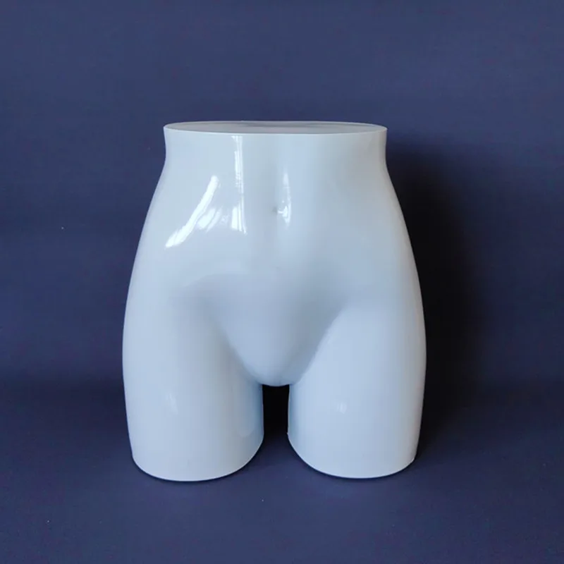 

A Baking Painted ABS White Women's Pant Stand Mannequin Modern Fashionable Female Hip Model Underwear Shorts Display Prop