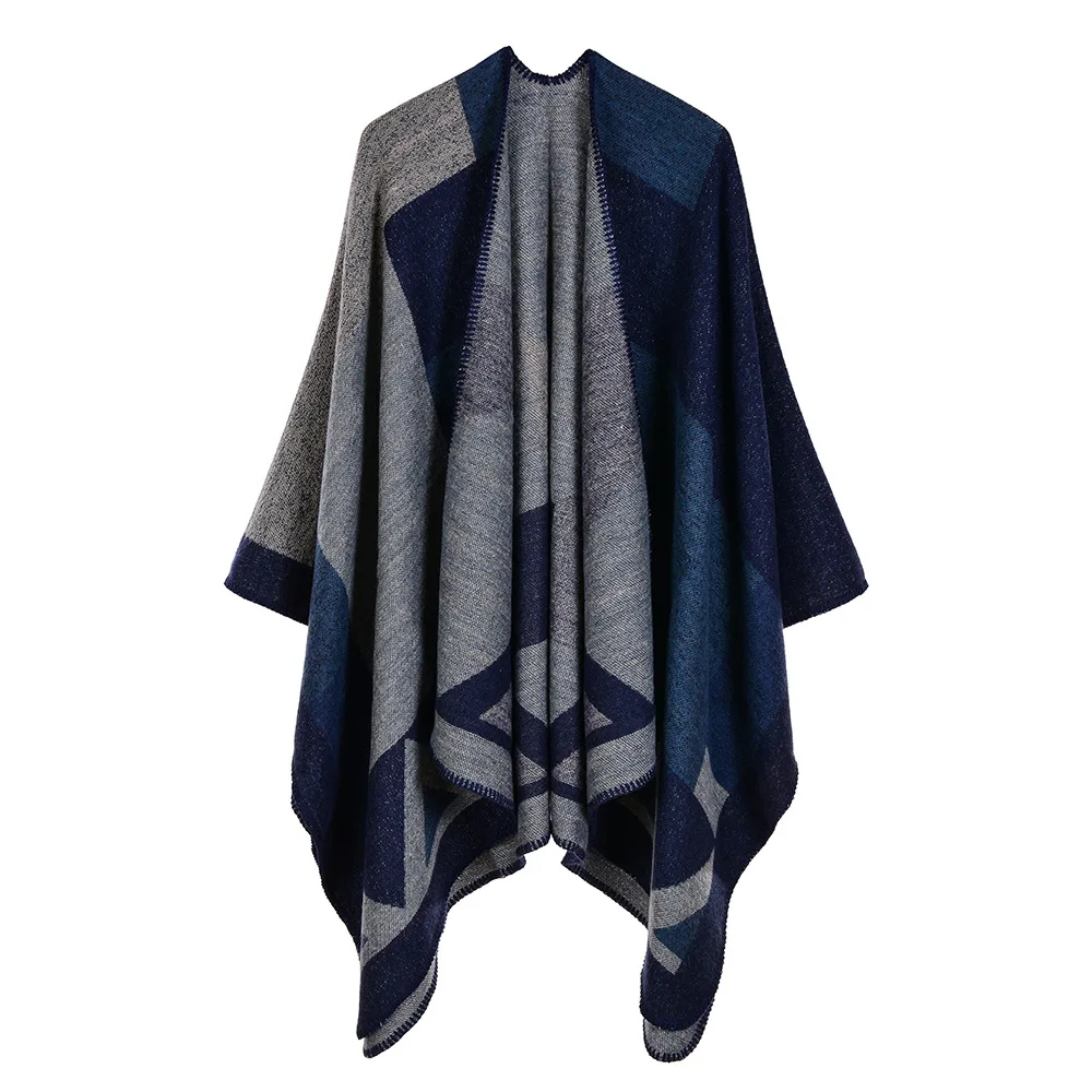 European American Street Women's New Diamond Mud Dots Pockmarks Gradient Color Imitation Cashmere Jacquard Cape Ponchos P1
European American Street Women's New Diamond Mud Dots Pockmarks Gradient Color Imitation Cashmere Jacquard Cape Ponchos P1