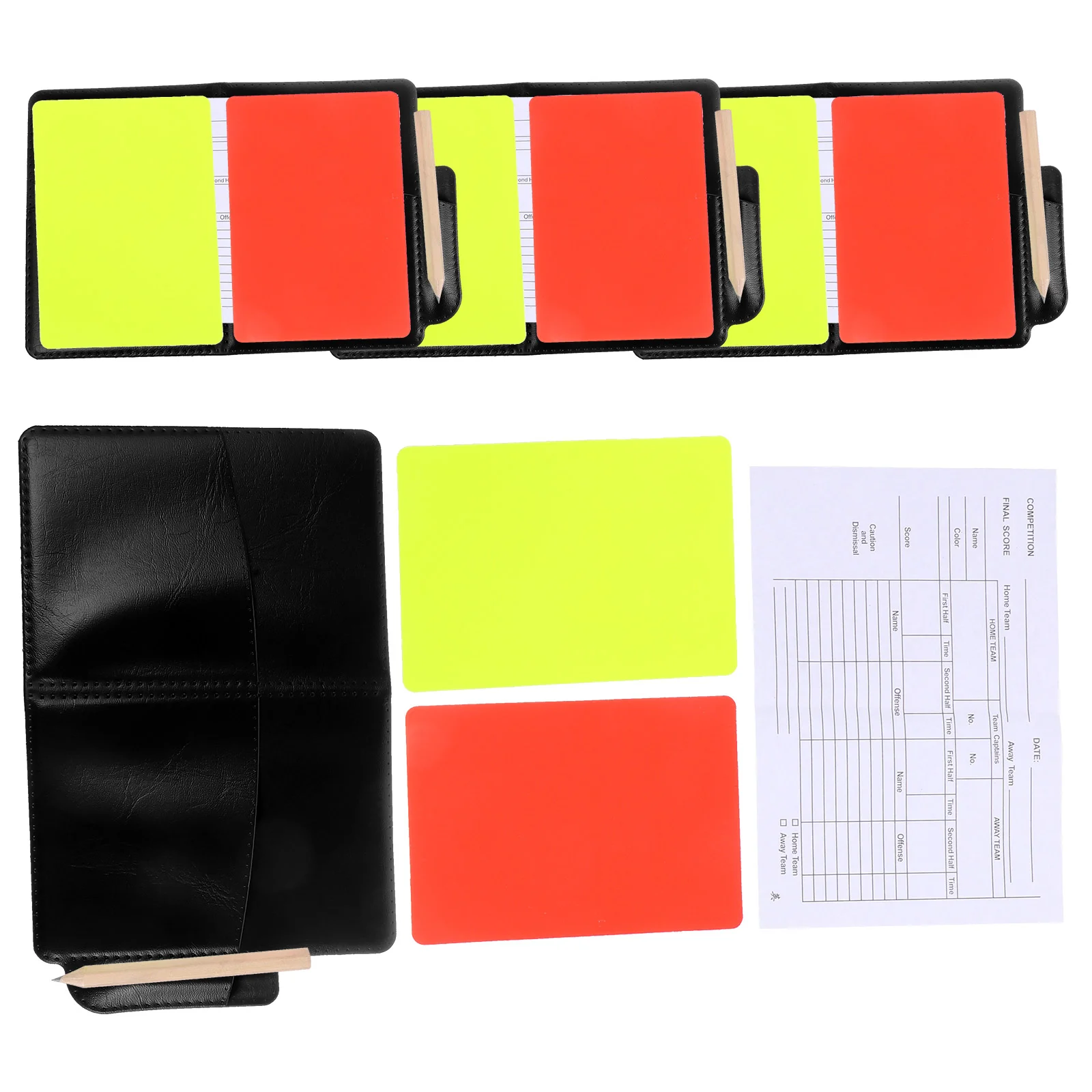 

4 Sets Football Referee Card Soccer Watch Professional Cards Delay Wallet Gear Standard Portable