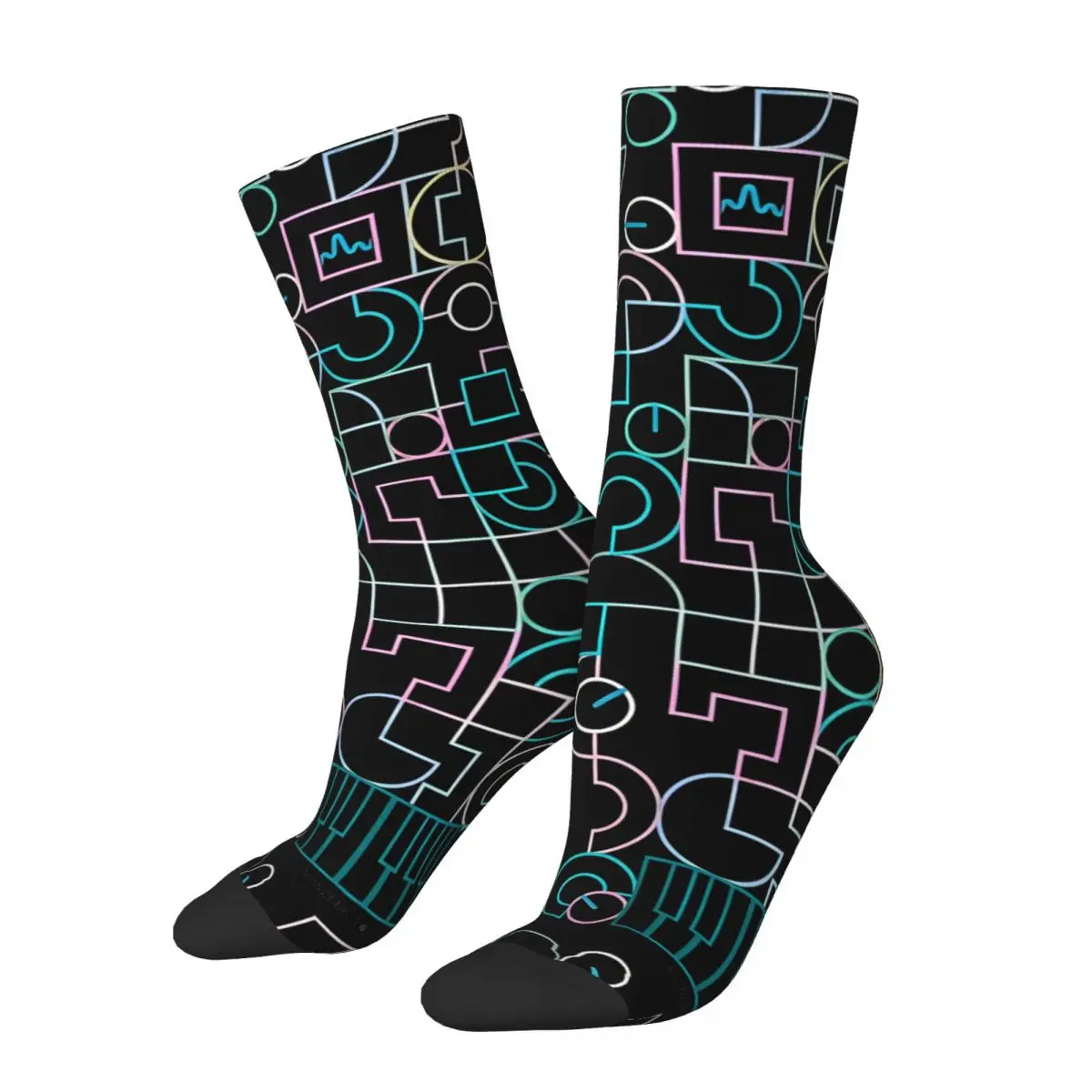 

Retro Electronic Musician And Dj Men's Socks Modular Synthesizer Unisex Harajuku Pattern Printed Crazy Crew Sock Gift