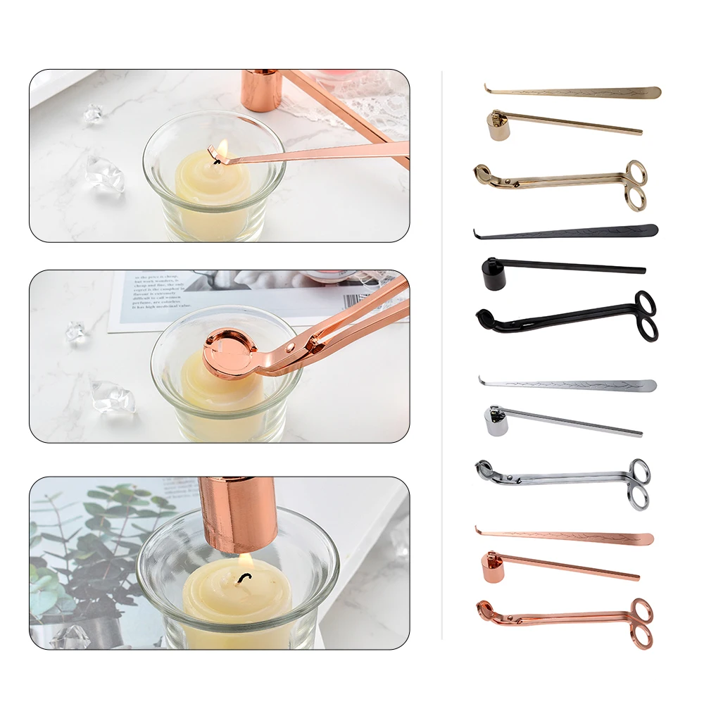 3pcs/set Black/Gold Candle Accessory Set Candle Snuffer Wick Trimmer Dipper Storage Tray Plate Extinguish Scissor Cutter Tools
3pcs/set Black/Gold Candle Accessory Set Candle Snuffer Wick Trimmer Dipper Storage Tray Plate Extinguish Scissor Cutter Tools