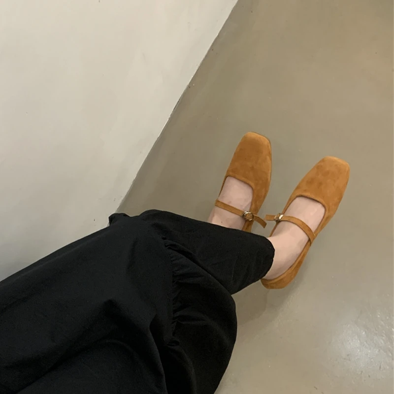AIYUQI Mary Jane Shoes Women Flat 2025 Spring Shoes Female Genuine Leather Square Head Non-slip Large Size Ballet Shoes Women AIYUQI Mary Jane Shoes Women Flat 2025 Spring Shoes Female Genuine Leather Square Head Non-slip Large Size Ballet Shoes Women