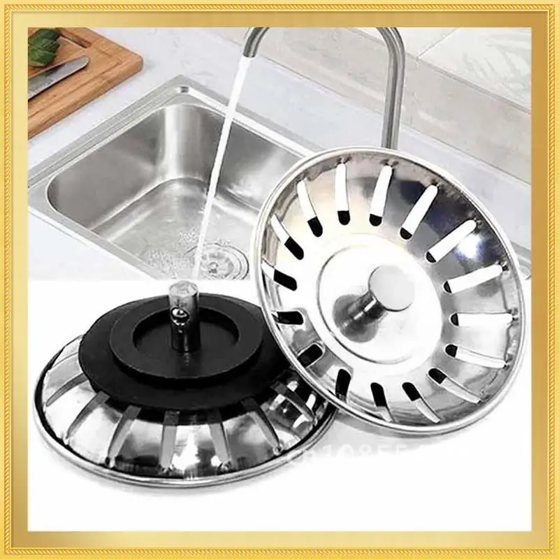 

Stainless Steel Bathroom Sink Strainer Pool Bathtub Hair Catcher Stopper Waste Plug Filter Kitchen Sink Tools Accessories