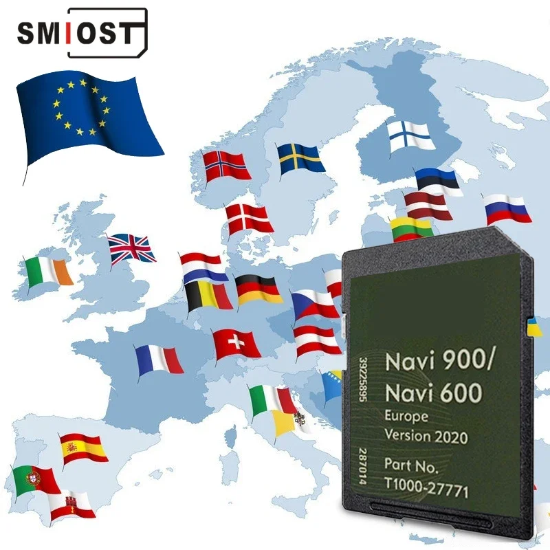 

16GB SMIOST Memory SD Maps Free Shipping Vauxhall 600 900 GPS SD Card Navigation Map 2020-2022 for Opel Navi
