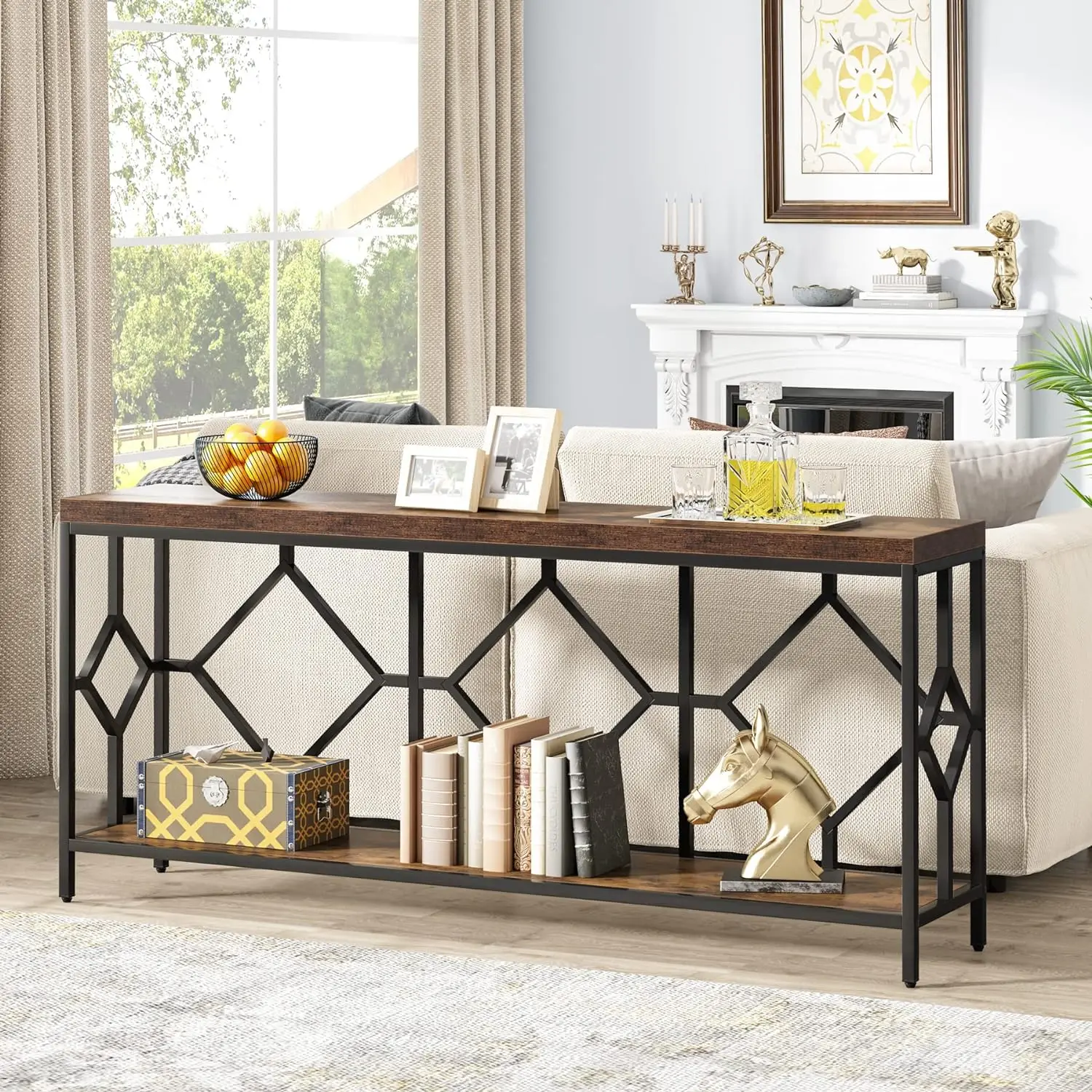 Comfort Corner 71 Inch Extra Long Sofa Table, Narrow Long Sofa Console Tables Behind Couch Table with Open Storage Shelf
Comfort Corner 71 Inch Extra Long Sofa Table, Narrow Long Sofa Console Tables Behind Couch Table with Open Storage Shelf