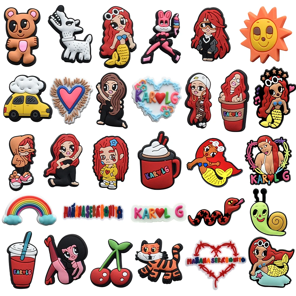 Hot Selling 1PCS Popular Singer Shoe Charms Karol G Icon Shoes Accessories For Fans Gifts Garden Slipper Decorations Button DIY
Hot Selling 1PCS Popular Singer Shoe Charms Karol G Icon Shoes Accessories For Fans Gifts Garden Slipper Decorations Button DIY