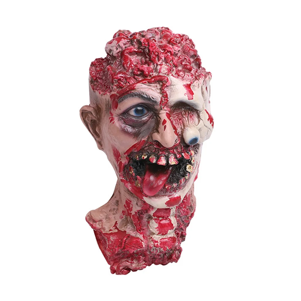 Horror Adult Infected Zombie Head Scary Party Costume Screaming Corpse Head Ornament with Neck for Halloween Home Party
Horror Adult Infected Zombie Head Scary Party Costume Screaming Corpse Head Ornament with Neck for Halloween Home Party