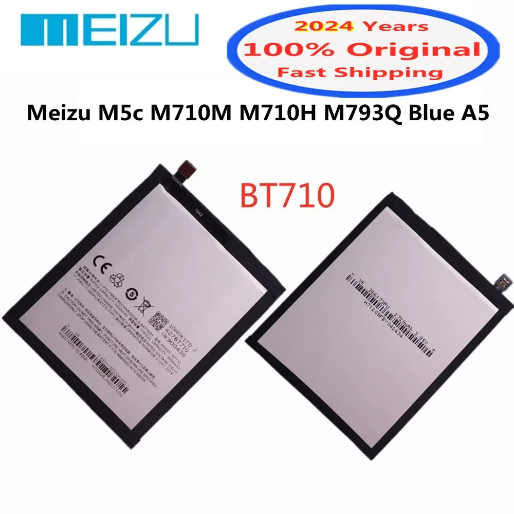 

2024 Year High Quality Original BT710 Battery For Meizu M5c Blue A5 M710M M710H M793Q 3000Ah Phone Battery Bateria Deliver Fast