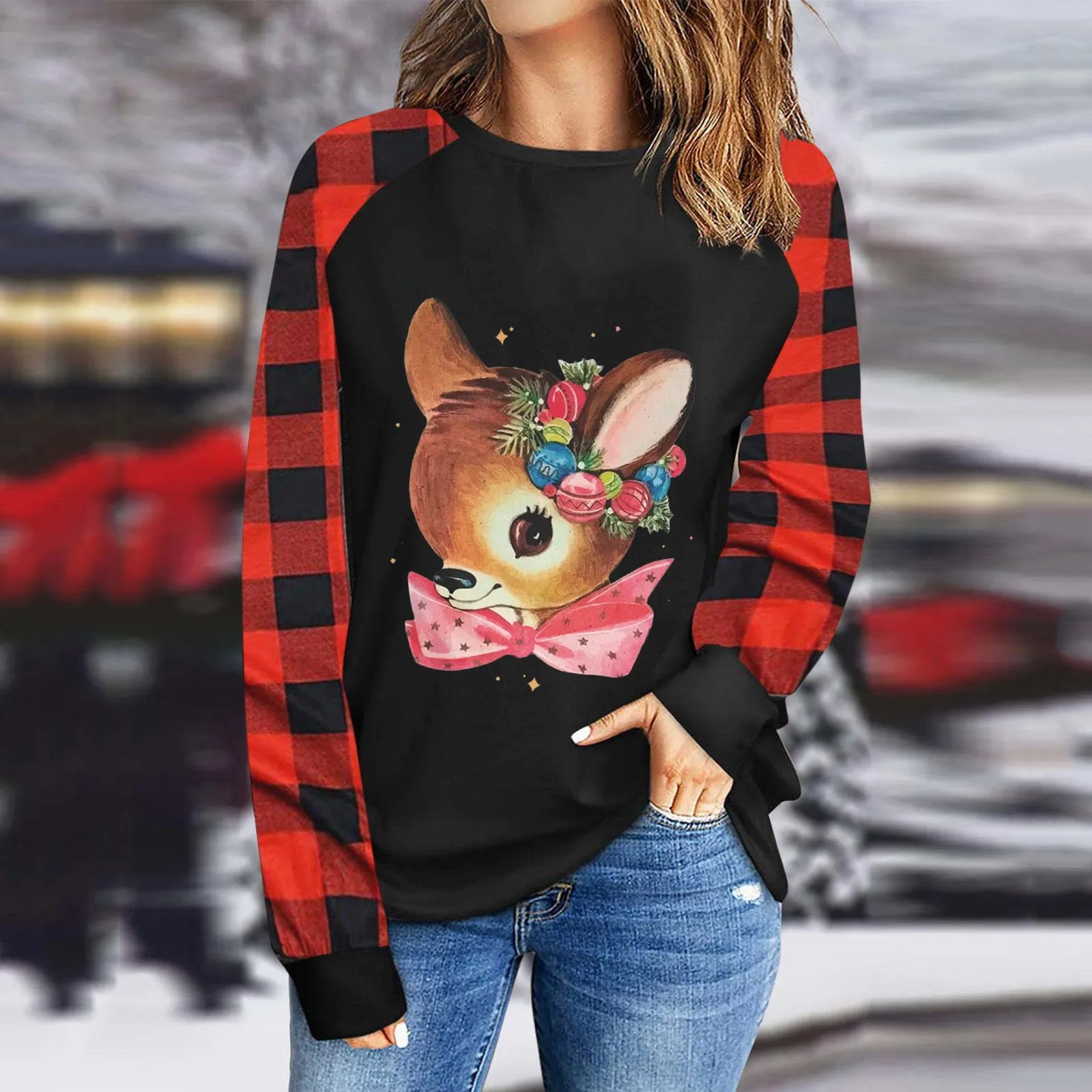 Tunic Tops Women Christmas Print Hoodies Ugly Cute Reindeer Print Sweatshirt Vantage Xmas Elk Long Sleeve Sudadera Female Coat
Tunic Tops Women Christmas Print Hoodies Ugly Cute Reindeer Print Sweatshirt Vantage Xmas Elk Long Sleeve Sudadera Female Coat