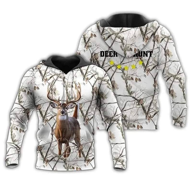 

New Fashion Deer Hunting Camo Hoodie Cool Slim Jacket Costume Coat 3d Sweatshirts Animal Men Women Casual Christmas Hoodie Tops