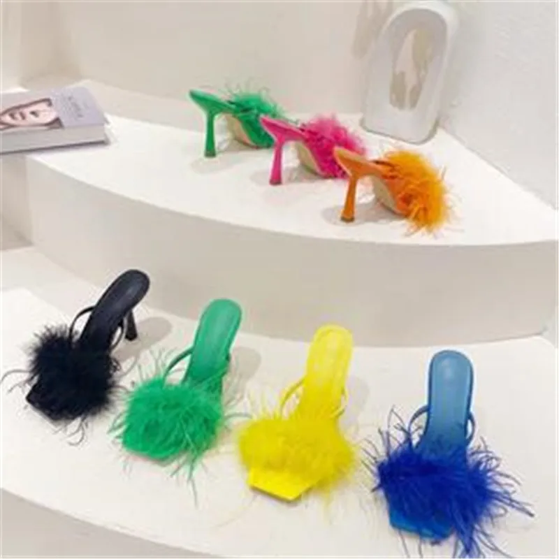 Summer Fashion Fluffy Furry Women Slippers Female Gladiator Sandals Party Banquet Mules High Heels Slides Shoes
Summer Fashion Fluffy Furry Women Slippers Female Gladiator Sandals Party Banquet Mules High Heels Slides Shoes