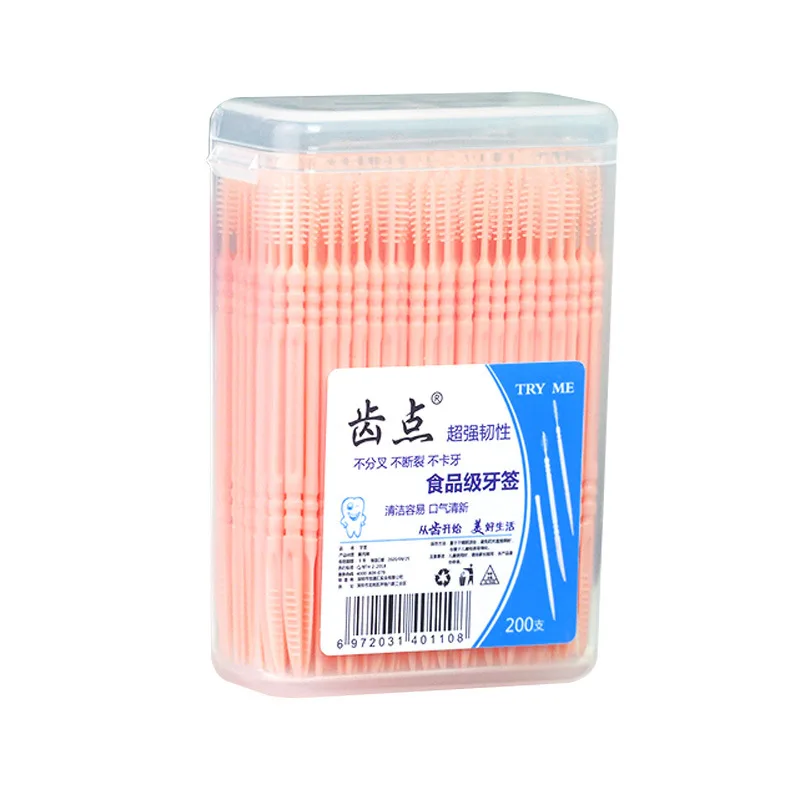 200 Disposable Plastic Toothpicks In a Box That Are Not Easily Broken Or Moldy Double Headed Teeth Brushing Bristles Toothpick
200 Disposable Plastic Toothpicks In a Box That Are Not Easily Broken Or Moldy Double Headed Teeth Brushing Bristles Toothpick