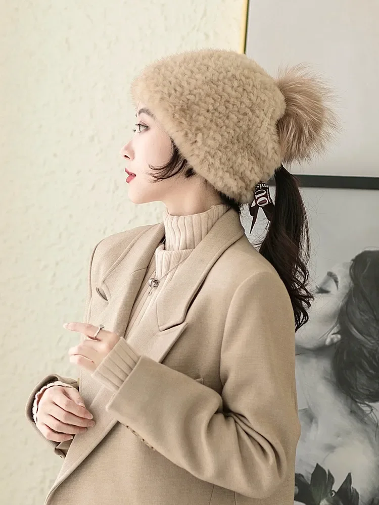 Besfilin Real Mink Fur Skullies Hats Hand Woven Lovely Fox Fur Ball for Women Beanies Versatile Keep Warm Fashion Atumn Winter
Besfilin Real Mink Fur Skullies Hats Hand Woven Lovely Fox Fur Ball for Women Beanies Versatile Keep Warm Fashion Atumn Winter