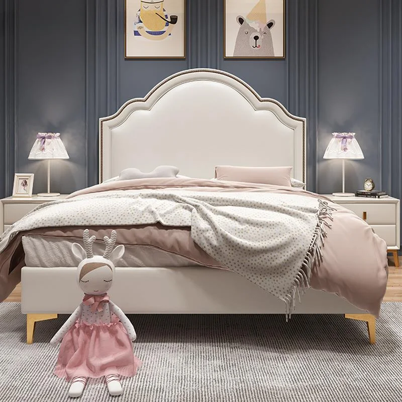 Light Luxury Leather Children Beds Single High Stainless Steel Legs Children Beds Solid Wood Frame Cama Infantil Furniture
Light Luxury Leather Children Beds Single High Stainless Steel Legs Children Beds Solid Wood Frame Cama Infantil Furniture