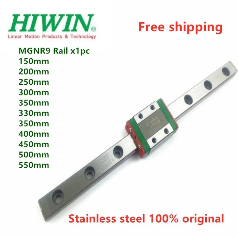 HIWIN stainless steel MGN9 Linear Guide MGNR9C Rail 9mm linear Rail 150 200 250 300 350 400 500 550 mm MGN9C MGN9H block
HIWIN stainless steel MGN9 Linear Guide MGNR9C Rail 9mm linear Rail 150 200 250 300 350 400 500 550 mm MGN9C MGN9H block